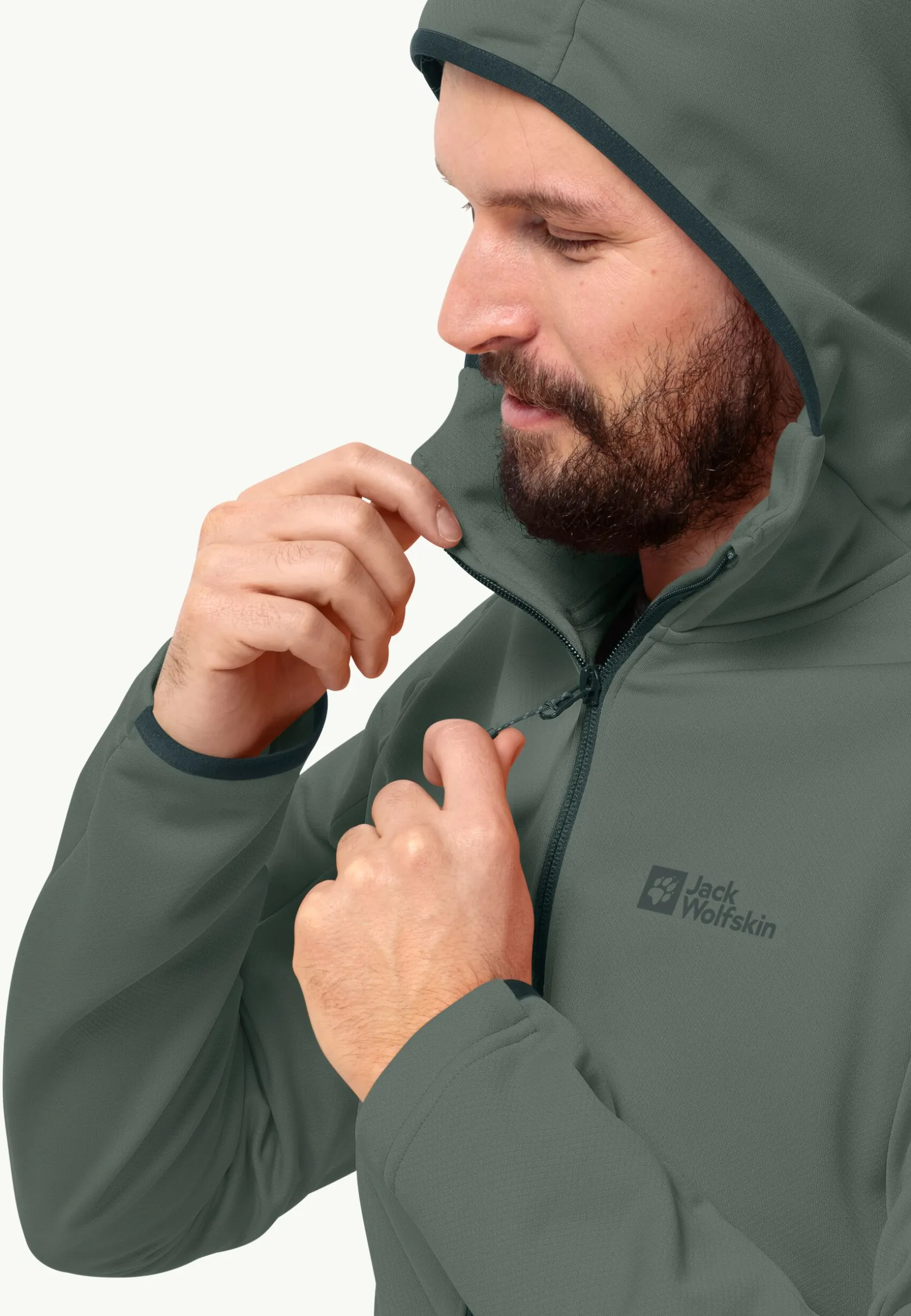 Wandelen|Voor- En Najaarsjacks/-Jassen|Jack Wolfskin Alpgrat Hooded Fz M
