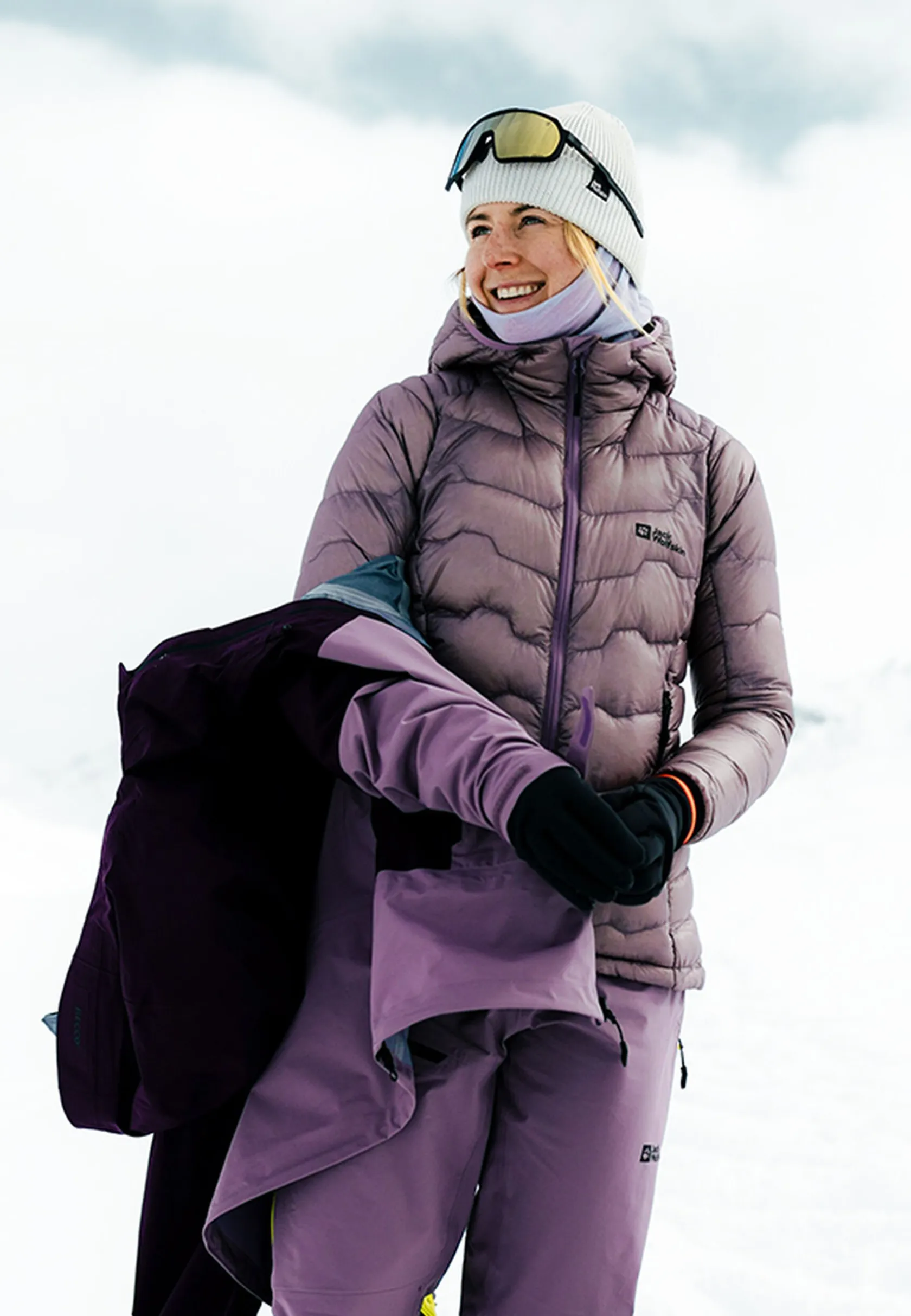 Ski|Isolatiejacks|Jack Wolfskin Alpspitze Down Hoody W wild blossom