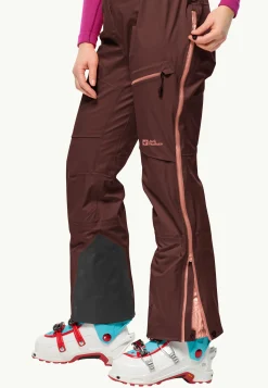 Ski|Regenbroek|Jack Wolfskin Alpspitze Pro 3l Pants W dark maroon
