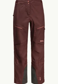 Ski|Regenbroek|Jack Wolfskin Alpspitze Pro 3l Pants W dark maroon