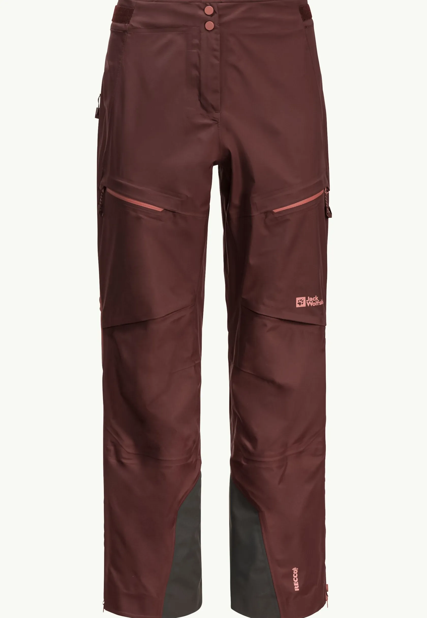 Ski|Regenbroek|Jack Wolfskin Alpspitze Pro 3l Pants W dark maroon