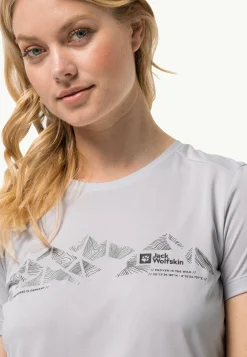 Wandelen|Functionele Shirts|Jack Wolfskin Crosstrail Graphic T W