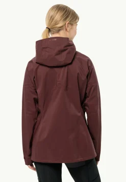 Wandelen|Voor- En Najaarsjacks/-Jassen|Jack Wolfskin Cyrox 3l Jkt W dark maroon