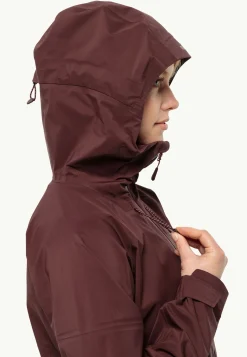 Wandelen|Voor- En Najaarsjacks/-Jassen|Jack Wolfskin Cyrox 3l Jkt W dark maroon