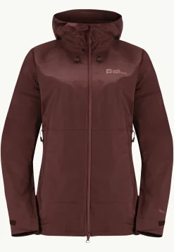 Wandelen|Voor- En Najaarsjacks/-Jassen|Jack Wolfskin Cyrox 3l Jkt W dark maroon