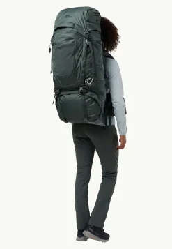 Rugzakken Dames|Wandelrugzakken|Jack Wolfskin Denali 65|10 Women slate green