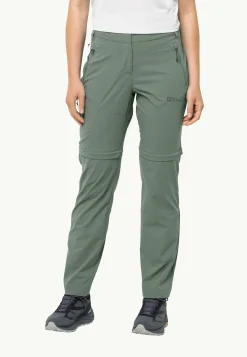 Wandelen|Softshellbroeken|Jack Wolfskin Glastal Zip Away Pants W
