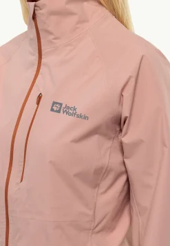 Fietsen|Regenjacks|Jack Wolfskin Gravex 2.5l Jkt W Rose Dawn