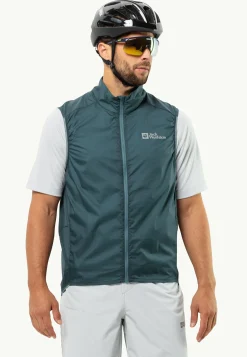 Fietsen|Voor- En Najaarsjacks/-Jassen|Jack Wolfskin Gravex Wind Vest M Emerald