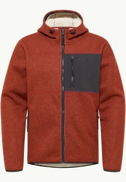 Fleece|Hoodies & Pullovers|Jack Wolfskin Kaminfeuer Hooded Jkt M