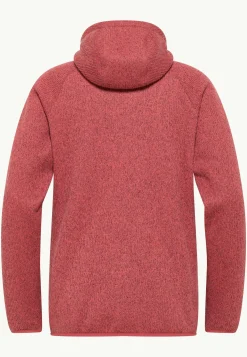 Voor- En Najaarsjacks/-Jassen|Fleece|Jack Wolfskin Kaminfeuer Hooded Jkt W