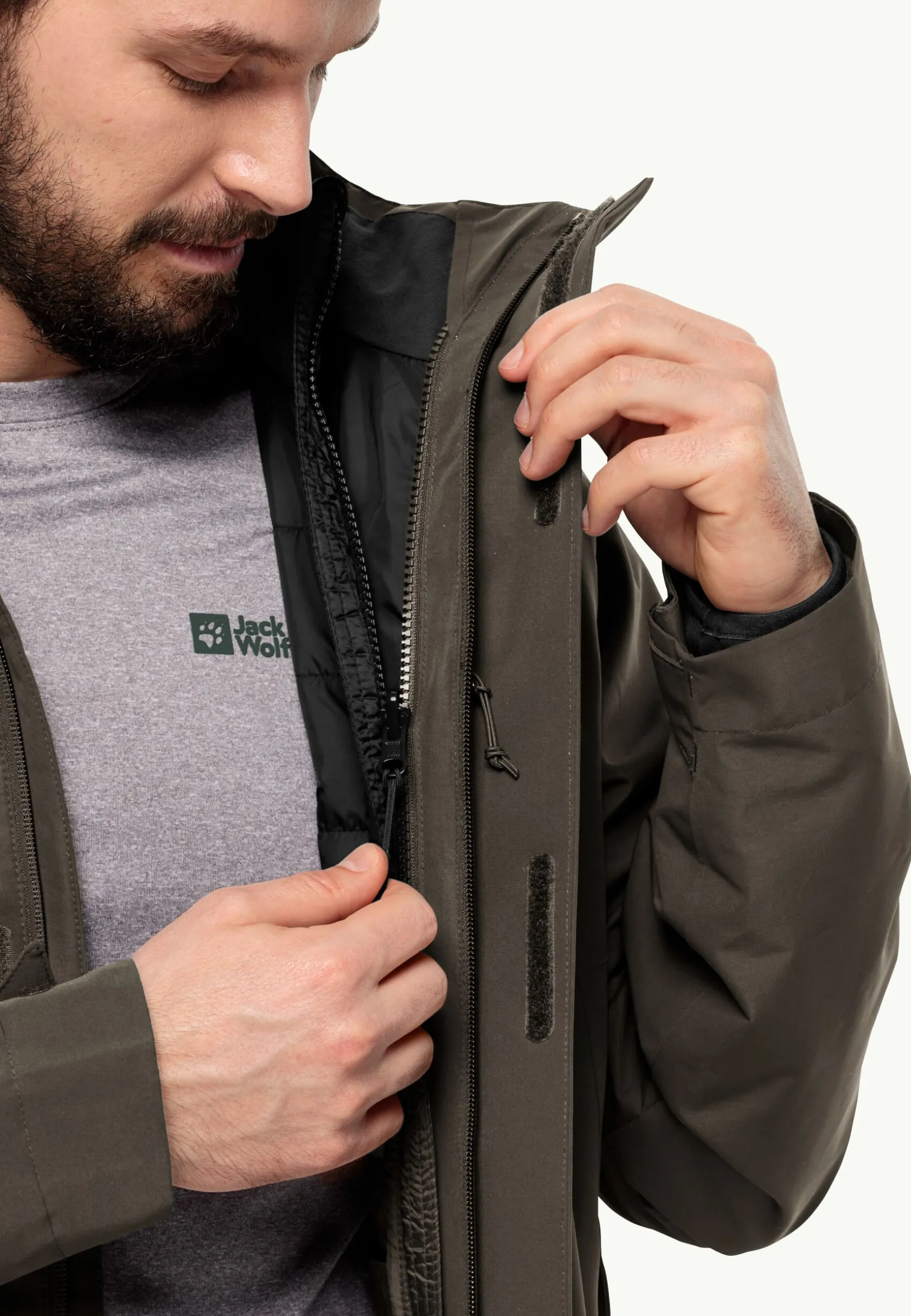 Wandelen|Voor- En Najaarsjacks/-Jassen|Jack Wolfskin Luntal 3in1 Jkt M