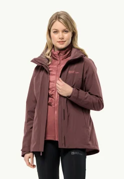Wandelen|Voor- En Najaarsjacks/-Jassen|Jack Wolfskin Luntal 3in1 Jkt W