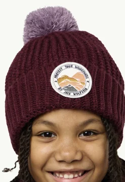 Mutsen|Jack Wolfskin Pompom Badge Beanie K