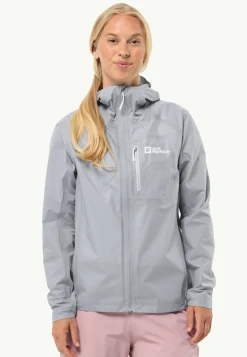 Wandelen|Voor- En Najaarsjacks/-Jassen|Jack Wolfskin Prelight 3l Jkt W Cool Grey