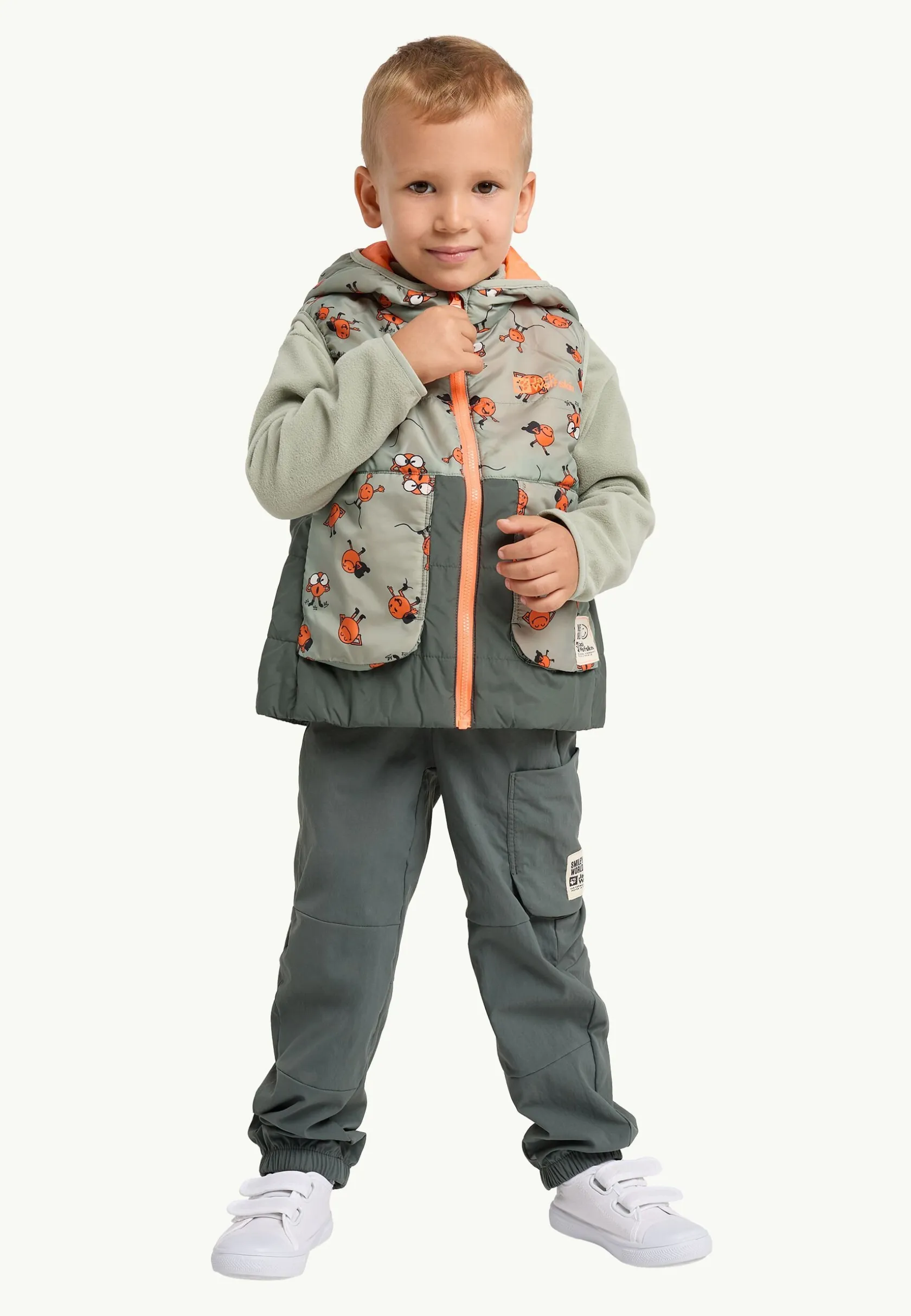 Voor- En Najaarsjacks/-Jassen|Fleece|Jack Wolfskin Smileyworld Aop Vest K