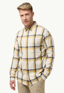 Functionele Shirts|Overhemden|Jack Wolfskin Steinwand Shirt M panna cotta