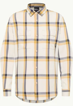 Functionele Shirts|Overhemden|Jack Wolfskin Steinwand Shirt M panna cotta