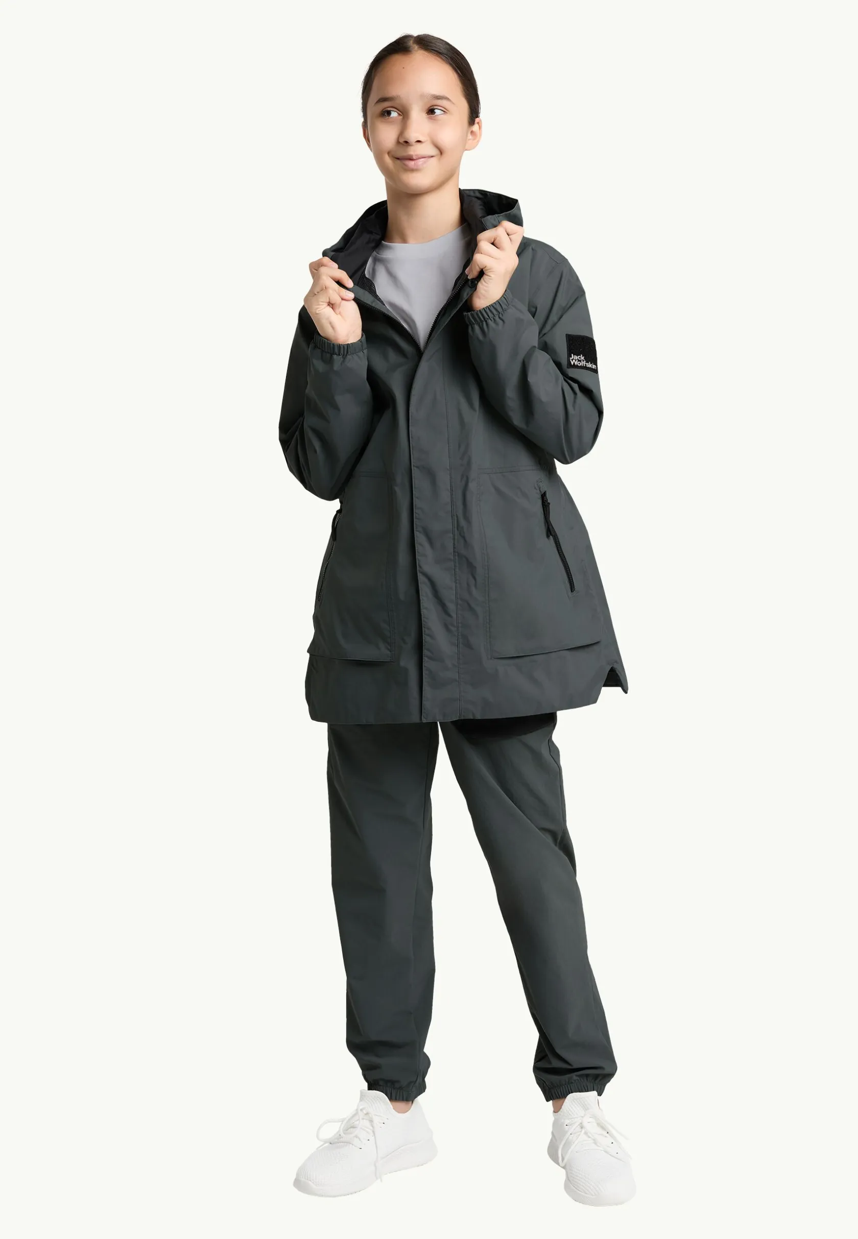 Winterjacks|Isolerende Jacks|Jack Wolfskin Teen Parka Y slate green